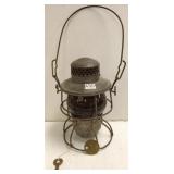 C.G.W.R.R. railroad lantern, key & a pin