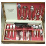 Set of vintage Reed & Barton stainless flatware in
