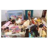Large group of Barbies & Friends - some vintage