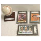 3 graded baseball cards - Cal Ripken rookie, T.