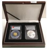 Set including 1 Panda 1/10 oz. gold coin &