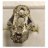 Antique tested 14K filigree mount