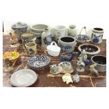 Group of small stoneware items
