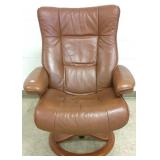 Norwegian leather reclining chair