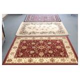 3 machine made rugs approx. 5