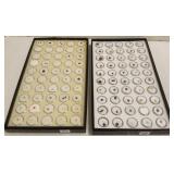 2 boxes with assorted semi-precious gems