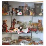 Group including windup toys, bears, Norah