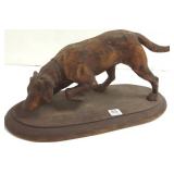 Approx. 14" carved wood folk art dog