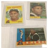3 Bob Clemente Topps high grade baseball cards -