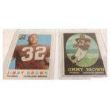 2 Jimmy Brown football cards - 1958 rookie & a