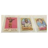 3 football cards - 2 rookie - O.J. Simpson &