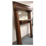 Antique oak fireplace mantle