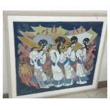 Framed signed & numbered Hening artwork on