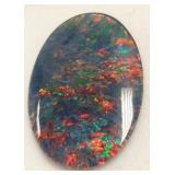 Large Australian black opal doublet 34mm x 25mm -