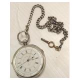 Marine Decimal Chronograph key wind watch signed