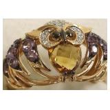 14k rose gold ring set with diamonds & amethyst-