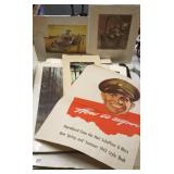 Group unframed prints, original artworks, etc.