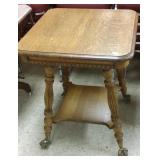 Antique clawfoot oak parlor table