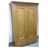 American butternut wardrobe cabinet