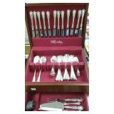59 pieces Lunt Carillon sterling flatware in chest
