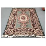 Hand tied floral carpet approx 6