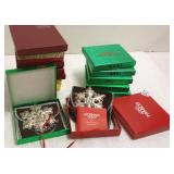 14 Gorham sterling snowflake ornaments-
