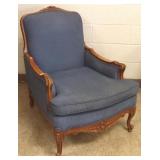 Carved French style armchair