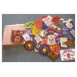 Group vintage shooting patches including U of M