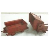 2 Buddy L Line train cars