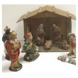 Vintage nativity set (some as seen)