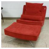 Ligne Roset designer chair & ottoman (as seen)