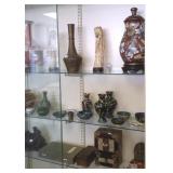 Group of Oriental items, statues, cloisonne, etc