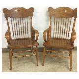 2 oak Northwind armchairs from Nebraska Courthouse