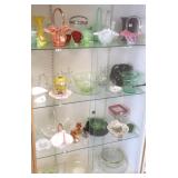 Large group glass, Crown Tuscan, opalescent,
