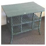 Vintage painted wicker table