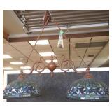 Antique style stained & leaded glass double light