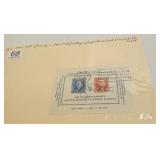 Marshall plan card signed by G.C. (George)