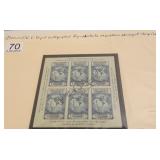 Stamp sheet signed by R.E. Byrd- Admiral-