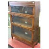 Globe Wernicke 3-section mahogany stacking