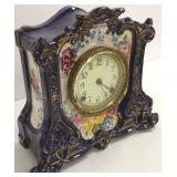 Antique Royal Bonn porcelain clock with key