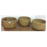 3 Red Wing #10 stoneware planters approx