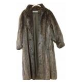 Thomas E. McElroy nutria full length fur coat