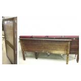 Oak wall display cabinet, oak bed, etc.