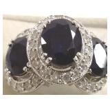 14k white gold ring set with 1.14 cwt diamonds,