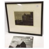 Framed pencil signed Mike Lynch woodcut "Prince