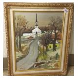 Framed signed C.B. (Cameron Booth) 1973 oil on