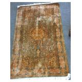 Handmade Persian silk rug approx 3