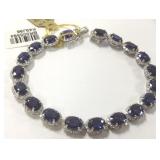 14K white gold bracelet set with approx. 15.17 cwt