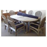 Kingsley-Bate 8-piece teak patio set with brass