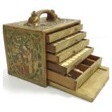 Mah Jong set in fancy Oriental case